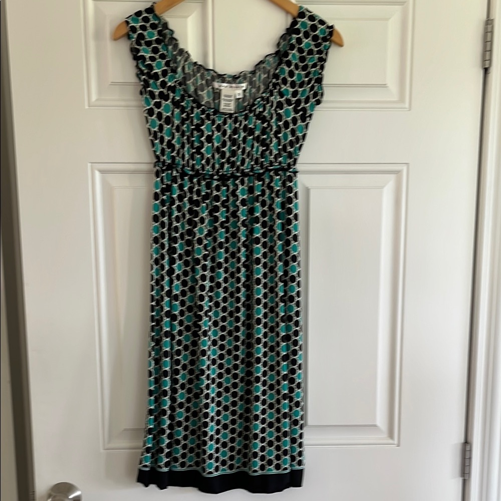 Max Studio Black and Green Midi Sundress, size S